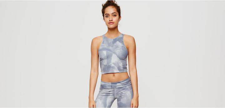 Lou & Grey Marble Streeeetch Crop Top