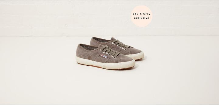Lou & Grey Exclusive X Superga 2750 Perf Suede Sneakers