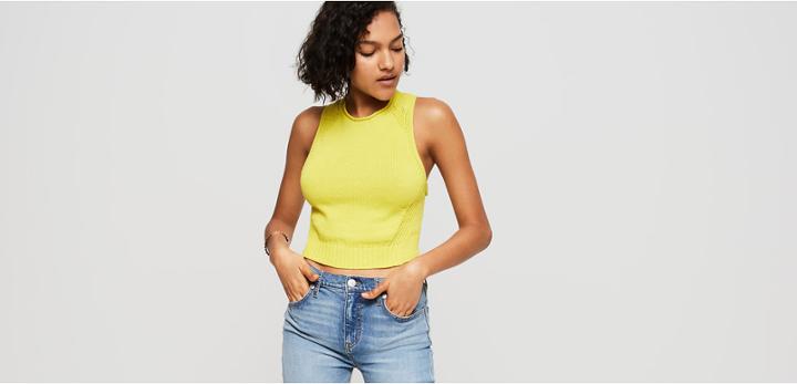 Lou & Grey Limelight Crop Sweater Tank