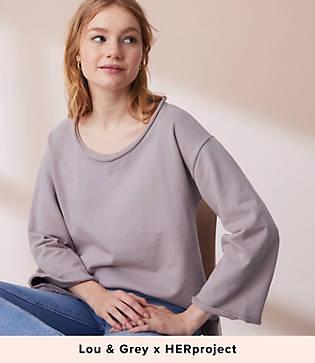 Lou & Grey Bell Sleeve Sweatshirt Tee