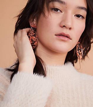 Lou & Grey Sly Pony Clear Ellipse Drop Stud Earrings