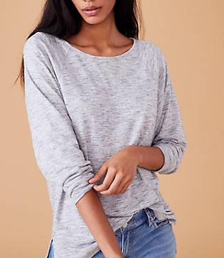 Lou & Grey Softened Spacedye Dolman Top