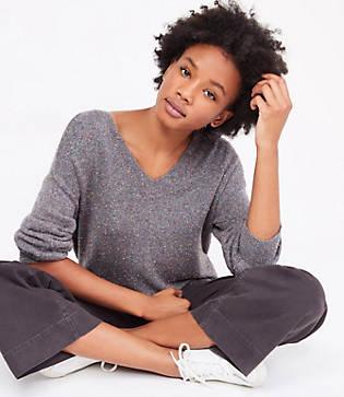 Lou & Grey Flecked Mock Neck Sweater
