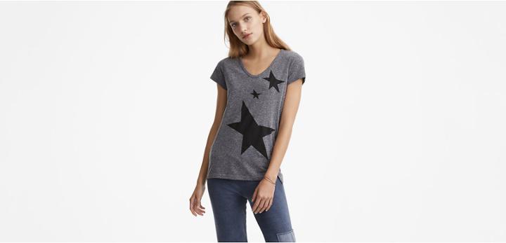 Lou & Grey Sundry Stars Rotated Seam Tee