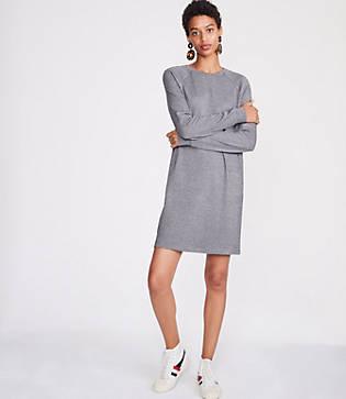 Lou & Grey Houndstooth Sweatshirt Dress