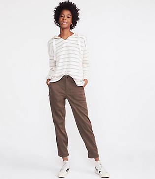 Lou & Grey Cosmic Button Cuff Straight Leg Pants