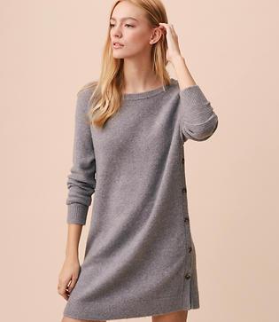 Lou & Grey Side Button Sweater Dress