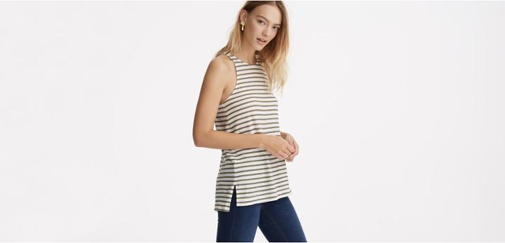 Lou & Grey Striped Softserve Cotton Bare Tank