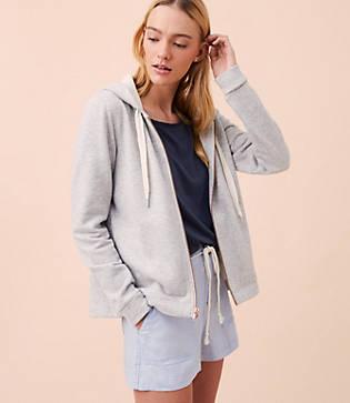 Lou & Grey Pleatback Hoodie