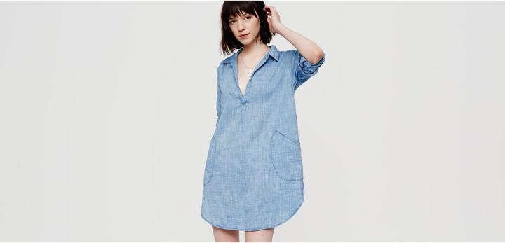 Lou & Grey Cp Shades Chambray Teton Tunic