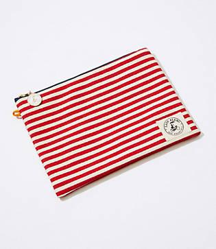 Lou & Grey Lady Alamo Miss Zip: Nautical Stripe Pouch