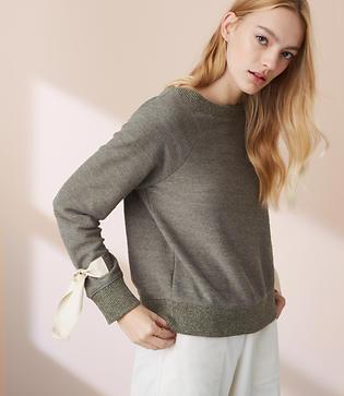Lou & Grey Terry Ribbon Around Sweatshirt
