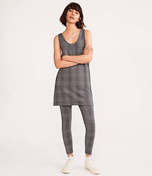 Lou & Grey Plaid Ponte Pocket Jumper Dress