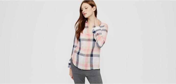 Lou & Grey Plaid Pocket Pop-on Tunic