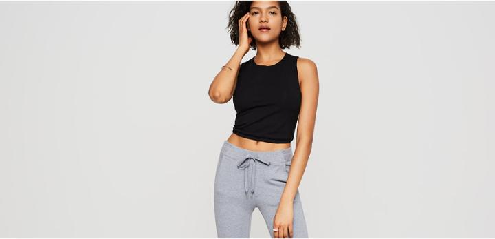 Lou & Grey Sueded Jersey Crop Top