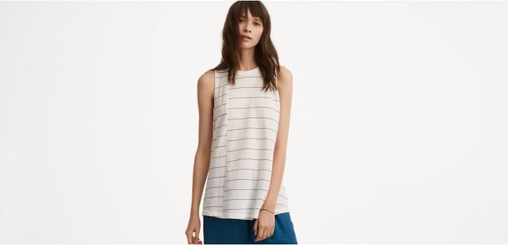 Lou & Grey Striped Softserve Cotton Keyhole Tank