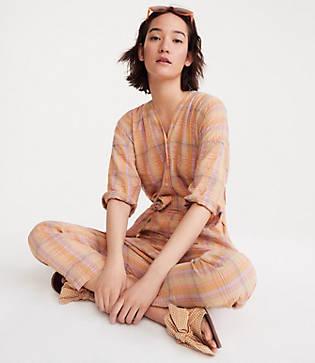 Lou & Grey Sun Plaid Jumpsuit