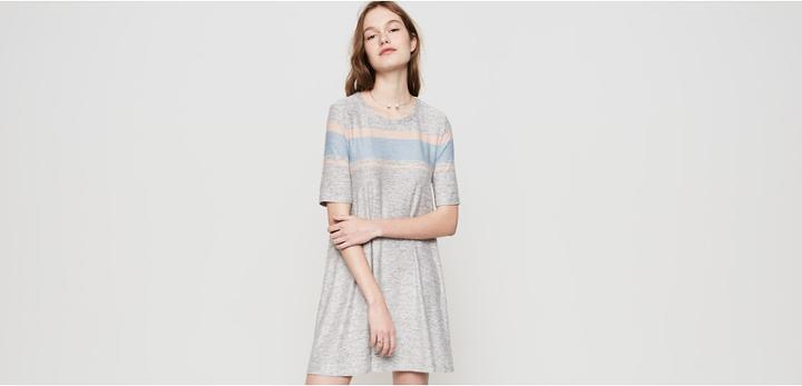 Lou & Grey Striped Marlknit Swing Dress