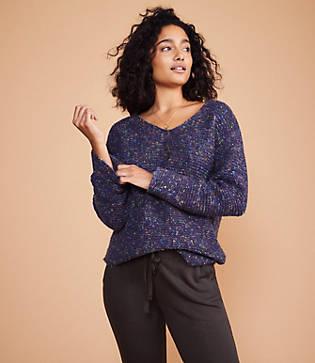 Lou & Grey Flecked V-neck Sweater