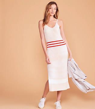 Lou & Grey Striped Silkrib Cami Dress