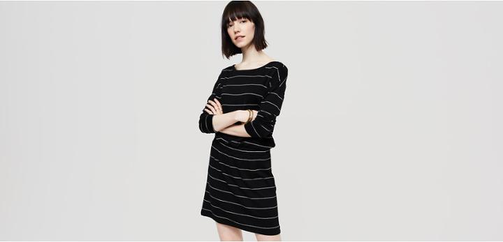 Lou & Grey Striped Signaturesoft Blouson Dress