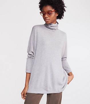 Lou & Grey Cozy Mock Neck Tunic Sweater