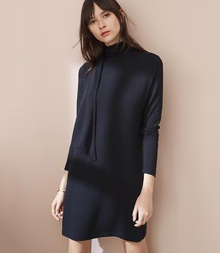 Lou & Grey Signaturesoft Turtleneck Scarf Dress