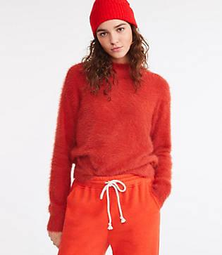 Lou & Grey Fuzzed Mock Neck Sweater