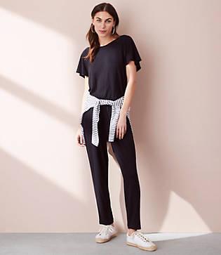 Lou & Grey Signaturesoft Flutter Sleeve Jumpsuit