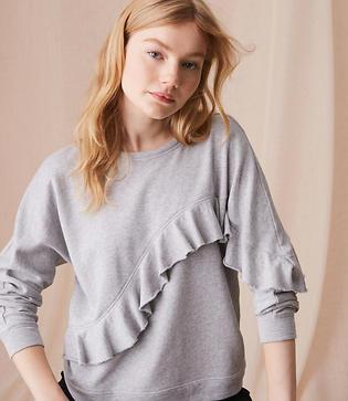 Lou & Grey Ruffle Sweatshirt