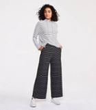 Lou & Grey Brushstripe Wide Leg Pants