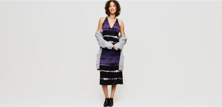 Lou & Grey Shibori Strappy Midi Dress