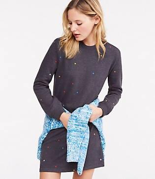 Lou & Grey Star Fluffy Fleeceback Sweatshirt Dress