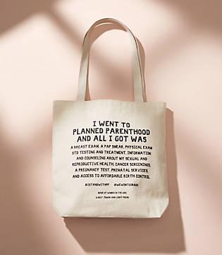 Lou & Grey Power & Light Press Stand With Planned Parenthood Tote Bag