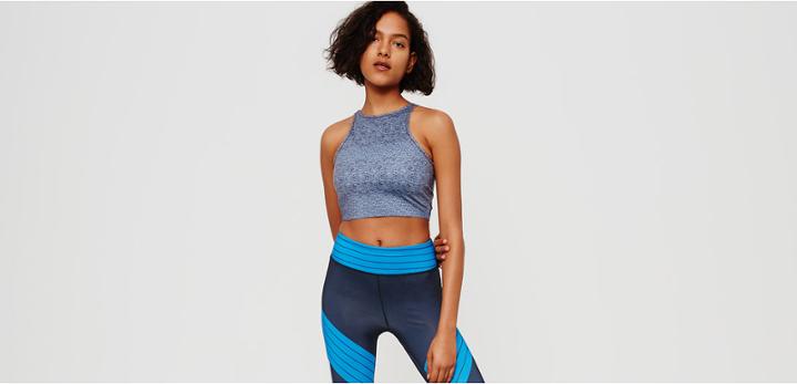 Lou & Grey Form Stripe Streeeetch Crop Top