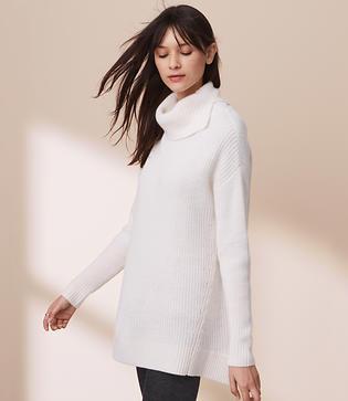 Lou & Grey Cutout Back Tunic Sweater