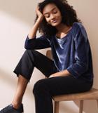 Lou & Grey Relaxed Velvet Top