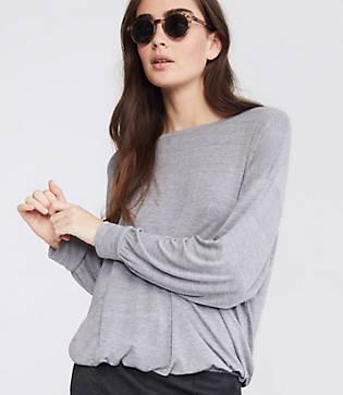 Lou & Grey Softened Jersey Bubble Hem Top