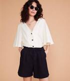 Lou & Grey High Waist Linen Shorts