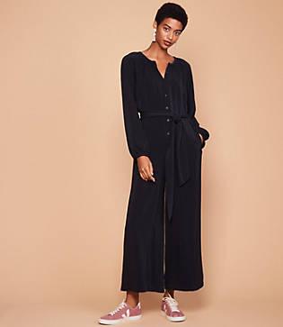 Lou & Grey Blouson Tie Waist Jumpsuit