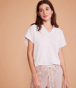 Lou & Grey Windowpane Hoodie Top
