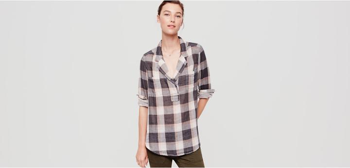 Lou & Grey Plaid Palette Shirt
