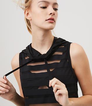 Lou & Grey Form Shadow Stripe Sleeveless Hoodie - Low Impact