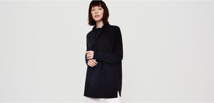 Lou & Grey Cashmere Drawstring Sweater