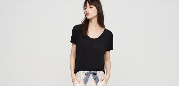Lou & Grey Linen Scoop Neck Tee