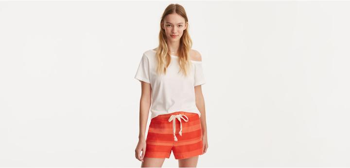 Lou & Grey Stripe Brushed Linen Short