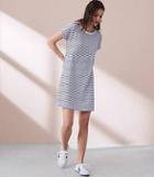 Lou & Grey Striped Garment Dye Cuffed Tee Dress