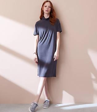 Lou & Grey Fluid Turtleneck Dress
