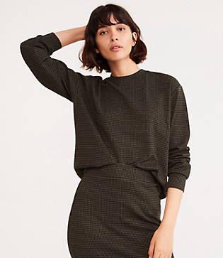 Lou & Grey Checked Ponte Sweatshirt