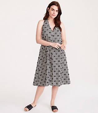 Lou & Grey Floral Gingham Halter Dress